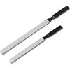 JIEYAO Set di 2 lime per unghie, in metallo, per unghie spesse, in acciaio inox, professionale, per manicure, accessori per modellare le unghie, rimozione dei bordi e pedicure