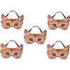 FRCOLOR 5 Pz benda di gatto maschera cane cuffie sonno oscurato donne maschera occhi maschera per dormire maschera per il sonno degli occhi maschera per gli occhi per aereo calicò
