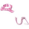 Hdynasty Maschera per gli occhi in finto raso di seta Frusta di autodifesa in pelle - Set di esercizi di yoga per coppie (Rosa)