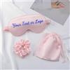 Jishiletao Mascherina per dormire, in seta, morbida, in raso, con fascia elastica, per donne, idea regalo per feste (18 colori a scelta) (rosa)