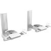RICOO Supporto altoparlanti parete LH023-S Girevole Inclinabile Braccio muro Wall Mount casse altoparlante WLAN airplay Speaker Argento 2 pezzi
