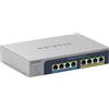 NETGEAR Switch Ethernet Multi-Gigabit Ultra60 a 8 Porte (MS108TUP) - Gestito, 4 x PoE++ e 4 x PoE+ @230W, Gestione Cloud Insight opzionale, Montaggio su Scrivania o Rack