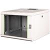 DIGITUS Armadio di rete - Rack da 19 pollici - 7U - 600 mm x 600 mm (LxP) - Profondità utile 450 mm - Montaggio a parete - Portata 100 kg - Porta in vetro di sicurezza - IP20 - Serie Unique - Grigio