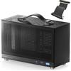 KXRORS S300 - Mini-ITX PC Gaming Case - Front I/O USB 3.0 Tipo - Porta C - Alimentazione SFX 100-130mm - Sistema di gestione dei cavi - Luminum Mini-ITX Scheda madre Small Portable PC Case - Nero