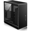 Jonsbo UMX6S Midi-Tower Case per PC - Nero | Case PC E-ATX in alluminio e acciaio con pannello laterale in vetro temperato, I/O frontale USB-C