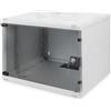 DIGITUS Armadio di rete 19 pollici 7 U - non montato - montaggio a parete - profondità 400 mm - carico massimo 60 kg - porta in vetro - grigio