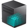 Jonsbo N3 NAS Case Nero - Case Mini-ITX compatto in alluminio per 8x HDD da 3,5, hot-swap, 2 ventole da 80 mm, alimentatore SFX, USB-C