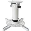 Techly 022274 Staffa Universale a Soffitto per Proiettori Bianco Bianco