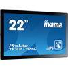 iiyama Prolite TF2215MC-B2 - Monitor a LED IPS da 54,6 cm (21,5), apertura a 10 punti, multitouch capacitiva (VGA, HDMI, DisplayPort) IP65, touch con vetro, anti impronte, colore: Nero