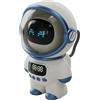Ptdfjspt Altoparlante Bluetooth Smart Astronauta Stereo Portatile Ai Audio Interattivo con Supporto Sveglia TF/FM Orologio da Tavolo Bianca