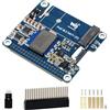 Waveshare PCIe to M.2 Adapter with PoE Function (C), Compatible with Raspberry Pi 5, Supports NVMe Protocol M.2 Solid State Drive, High-Speed Reading/Writing