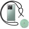 SITAFU Custodia Cordino Cover Compatibile per Xiaomi 13T Pro 5G/ Xiaomi 13T 5G,Collana Cordoncino Collo Cordini Cordino Tracolla Catena Silicone Protettiva Trasparente Custodia(Cordino*2Nero/Verde)