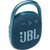 JBL Clip 4,Mini altoparlante Bluetooth portatile, grande audio e basso punchy, moschettone integrato, IP67 impermeabile e antipolvere, 10 ore di riproduzione, esterno e viaggio, colore: blu