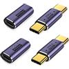 LUIRSAY 4 adattatori USB C femmina, adattatore USB C maschio (maschio a maschio) tipo C femmina adattatore connettore connettore accoppiatore supporta 8K@60HZ 100W ricarica rapida, 40 Gbps con MacBook