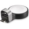 Hama Apple Watch Charger, caricabatterie wireless (certificato MFI, adatto per tutti gli orologi Apple, magnetico, stazione di ricarica USB C, soft touch, ricarica wireless, ricarica intelligente)