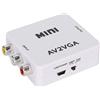 Tbest Convertitore da Mini VGA a Video, Mini Adattatore da AV a VGA Composito 480P Set Top Box TV Convertitore Video (bianco)
