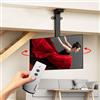 RAJYQODIS supporto tv motorizzato, Ascensore tv motorizzato Con rotazione di 360° a destra e a sinistra, Metodi di installazione a pavimento e soffitto, adatti a TV piatte e curve da 32-70 pollici (Si
