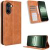 COMAKU Cover a Libro OnePlus Nord CE5, Custodia a Portafoglio in Pelle con Supporto e Chiusura Magnetica Compatible per OnePlus Nord CE5 - Marrone