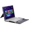 delicase Adatto per Microsoft Surface Book 3/2/1 13.5, custodia protettiva in pelle per schermo singolo, cover protettiva in PU con staffa e guscio antiscivolo (grigio scuro, 13,5)