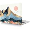 HLAAJJX Custodia per Nuovo Macbook Air 13 pollici 2020 2019 2018 Pubblicazione Modello A1932 A2179 A2337 M1 con display Retina e Touch ID, Copertina Rigida in Plastica Protettiva, montagna colorata