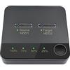 Joskeijky 1 Set M.2 Duplicatore M.2 Dual Bay SSD Enclosure Docking Station per Hard Disk Esterno M.2 Duplicatore Solid State Drive Base con Clone per Unità SSD M2 HDD