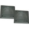 MASTERLINE Griglie quadrate in plastica GRIGIE per altoparlanti auto diametro 100 mm. Coppia UNIVERSALI. Disponibili anche in colore NERO.
