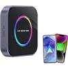 HUXGO® Adattatore Wireless Android Auto e CarPlay AI Box 3 in 1 | Android 13 integrato | Supporto app come YouTube, Netflix e Google Maps | Controllo vocale intelligente | 8GB RAM + 128GB ROM