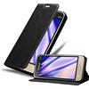 Cadorabo Custodia Compatibile con Samsung Galaxy J1 Mini in Nero di Notte - Coperchio Protettiva con Chiusura Magnetica, Funzione Stand e Tasca per Le Carte