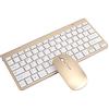 KIMISS Tastiera Wireless Mouse Set Ultra Sottile Muto Mini Home Office Cper OMPuter Accessori 2.4G (Oro)
