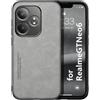 Kepuch Silklike Cover per Realme GT Neo 6, GT Neo6 SE, GT 6, GT 6T - Custodia Case Piastra Metallica Incorporata per Realme GT Neo 6, GT Neo6 SE, GT 6, GT 6T - Grigio