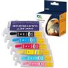 OGOUGUAN Caidi - Cartucce d'inchiostro ricaricabili compatibili con Epson Stylus Photo P50 PX650 PX660 PX700W PX710W PX720WD PX730WD PX800FW PX810FW con chip resettibile
