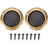 143 2PCS Copertura altoparlante da 2 pollici Altoparlante in rete Cerchio decorativo Copertura per griglia subwoofer Protezione per protezione Altoparlante per auto Copertura protettiva in rete(Oro)