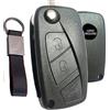 ES IEA ELETTRONICA Ricambio Chiave per Telecomando Compatibile per Fiat Grande Punto Evo Bravo Stilo Lancia Y Delta Musa abarth Guscio + LOGO + Portachiavi inclusi (NO PANDA)