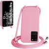 WenBaby Cover Compatible con Samsung Galaxy S20 ultra,Cellulare Girocollo Custodia con Cordino TPU Corda Silicone Case Bumper per Galaxy S11 Plus/S20 ultra Custodia, Rosa
