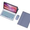 HLTOOP Custodia con Tastiera per Lenovo Tab 10.1 2025 (TB-311FU/TB-311XU), Tastiera Wireless Retroilluminata Rimovibile con Copertura Protettiva, Mouse Tablet,Viola
