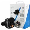 NOVAK Trasmettitore Bluetooth 5.3 per Auto, Adattatore Radio FM con Doppia Porta USB 3.1A, Chiamate Vivavoce e Assistente Vocale, Supporto Chiavetta USB e Scheda TF, LED Rosso, 12/24V, Nero