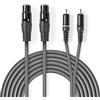 Nedis Cavo audio XLR 2x XLR d e 3 pin femmina - 2x RCA