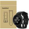 LvBu Cinturino Morbido Silicone Braccialetto Sportiva di Ricambio per Garmin Swim 2 Smartwatch (Nero)