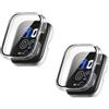 TINGYR 2 Pezzi Cover Compatibile con Amazfit Bip 5 Unity, PC + Vetro Temperato per Proteggere lo Schermo, Anticaduta, Custodia Compatibile con Amazfit Bip 5 Unity.Trasparente