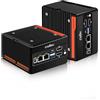 CWWK X86-P6 N150 Mini PC Pocket NAS, 4 Bay M.2 NVMe Mini Computer con 2x i226-V 2.5GbE LAN, Micro PC Barebone DDR5 NO RAM/SSD/OS, Supporto WiFi7/BT5.4 Espandibile, Display 2, USB 3.2