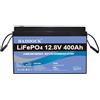 Generico Batterie a Lunga Durata,Lifepo4 Batteryzellen,Batteria Lifepo4 Batteria da 12V 400Ah, batteria al litio ferro fosfato da 5000 cicli profondi, Adatto per sistemi di accumulo energetico.