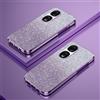 PAIX Custodia Telefono Trasparente Compatibile con Honor 90 5G Cover Cornice Elettroplaccata Gradiente Glitter Protettiva Sottile TPU