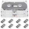 UKCOCO 10 Cassette Audio Vergini da 30 Minuti in Plastica, per Registrazione, Progetti Fai da Te e Messaggi dallo Stile Vintage