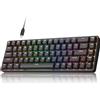 DIERYA DK68-C Tastiera da gioco HE al 60%, interruttore magnetico hot swap, trigger rapido, azionamento regolabile, frequenza di polling 8000Hz, retroilluminazione RGB, 68 tasti compatti per PC