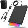 Wbacon Unità floppy disk esterna con custodia da trasporto - Lettore floppy disk da 3,5 pollici compatibile con USB 3.0/Type-C, portatile e leggero per PC, laptop e giochi retrò, Windows 11/10/8/7/2000/XP