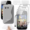 ebestStar - Cover Compatibile con Samsung Galaxy Y S5360 Custodia Protezione S-Line Silicone Morbida e Sottile + Mini Penna +3 Pellicole plastica, Trasparente [Apparecchio: 104 x 58 x 11.5mm 3.0]