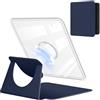 YoungMe Custodia girevole a 360 gradi per Kobo Libra 2 2021 da 7, design magnetico staccabile, custodia protettiva regolabile con supporto posteriore trasparente con accensione e spegnimento