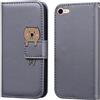 Butnyeoe Cover per iPhone SE 2020/SE 2022,Custodia Portafoglio per iPhone 8/7,Cartone Animato Orsa PU Pelle Flip Caso con [Kickstand] [Slot per Schede] [Chiusura Magnetica].Grigio