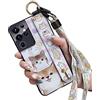 SINQERISHT Custodia a tracolla compatibile con Samsung Galaxy A53 5G con cinturino da polso cavalletto cordino morbido silicone antiurto custodia protettiva per Galaxy A53 5G (cane gatto e Chai)