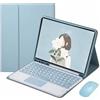 Generic Custodia con tastiera e touchpad per Samsung Galaxy Tab S10 Lite 10,9 pollici (modello SM-X400/X406B) 2025, tastiera Bluetooth staccabile e mouse wireless, con porta penna